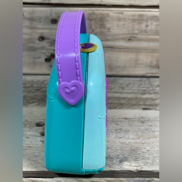 Polly Pocket Handbag Doll Playset 2018 Blue Purple Bow Movie Theater Mall Figure - Picture 3 of 16